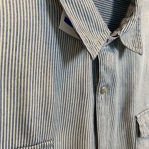 100% Cotton Snap Button-Down Shirt